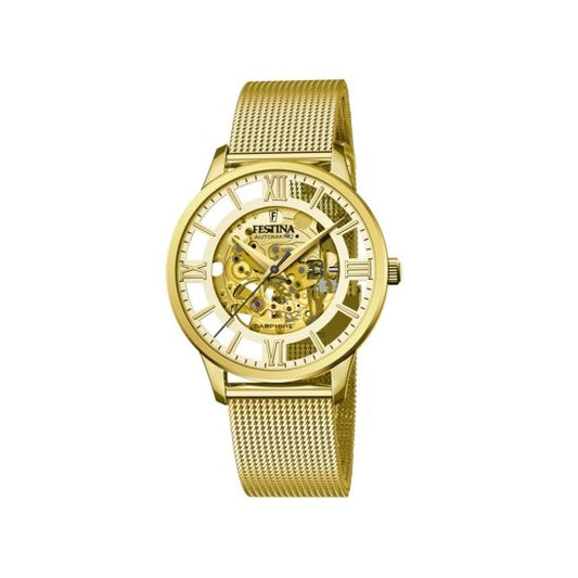 FESTINA WATCHES Mod. F20667/1 in gold with open dial design.