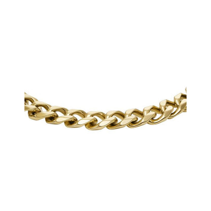 Close-up of gold bracelet chain, FOSSIL JEWELS JEWELRY Mod. JF04616710, showcasing its intricate link design.