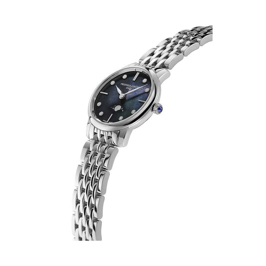 FREDERIQUE CONSTANT MOD. FC-206MPBD1S6B luxury wristwatch with steel bracelet and black dial