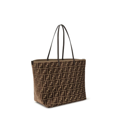 Fendi Brown Fabric Shoulder Bag