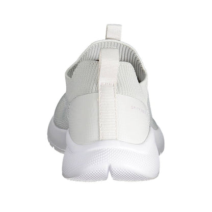 Fila Beige Synthetic Women Sneaker back view with sleek design and iconic logo, showcasing style and comfort in sports footwear.