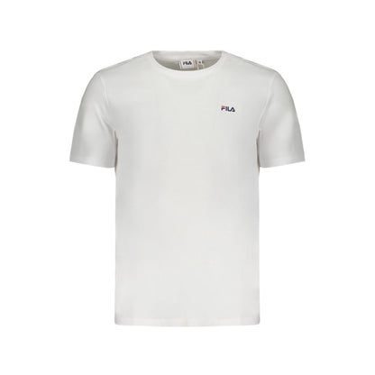 Fila White Cotton T-Shirt, short sleeve, crew neck, organic cotton, with logo, bi-pack in white/black.