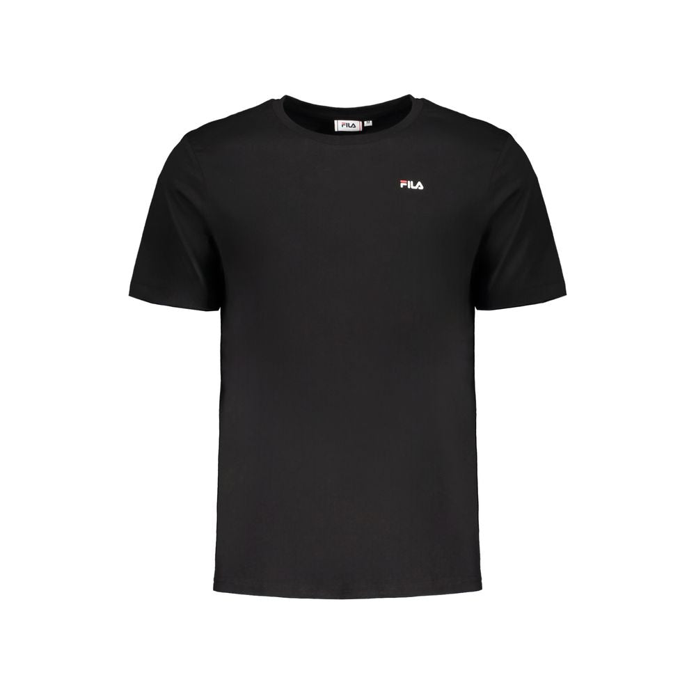 Fila White Cotton T-Shirt short sleeve with logo, crew neck, black organic cotton bi-pack.