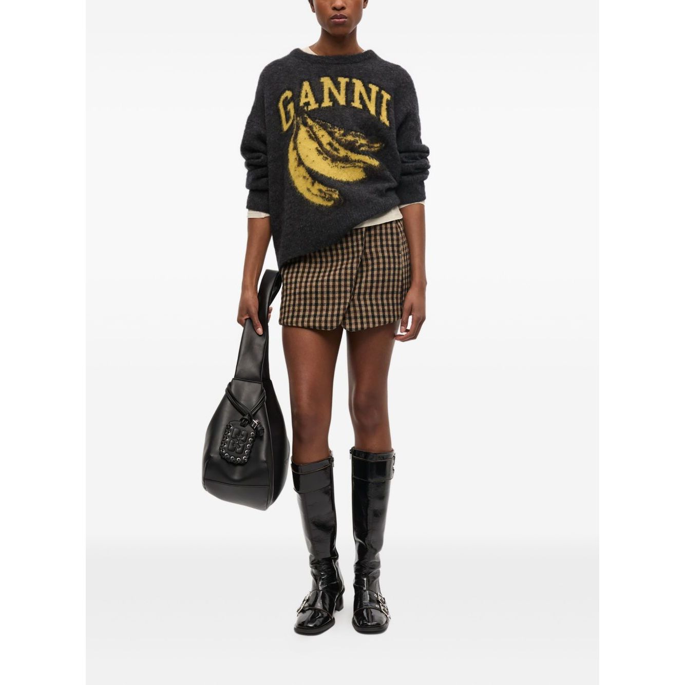 GANNI Sweaters Grey Topwear