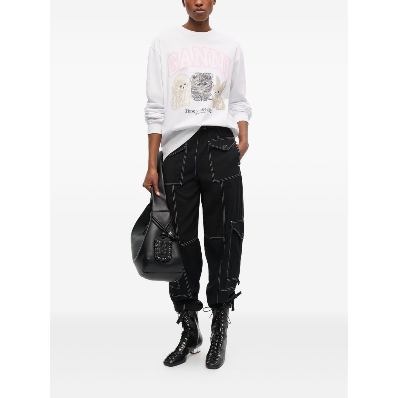 GANNI Sweaters White Topwear