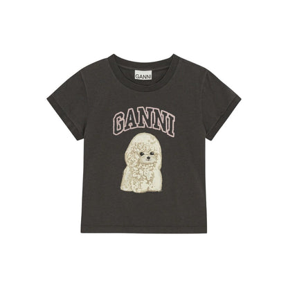 GANNI T-shirts and Polos Grey Topwear