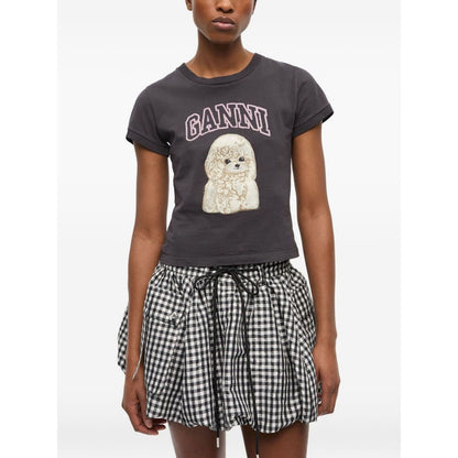 GANNI T-shirts and Polos Grey Topwear