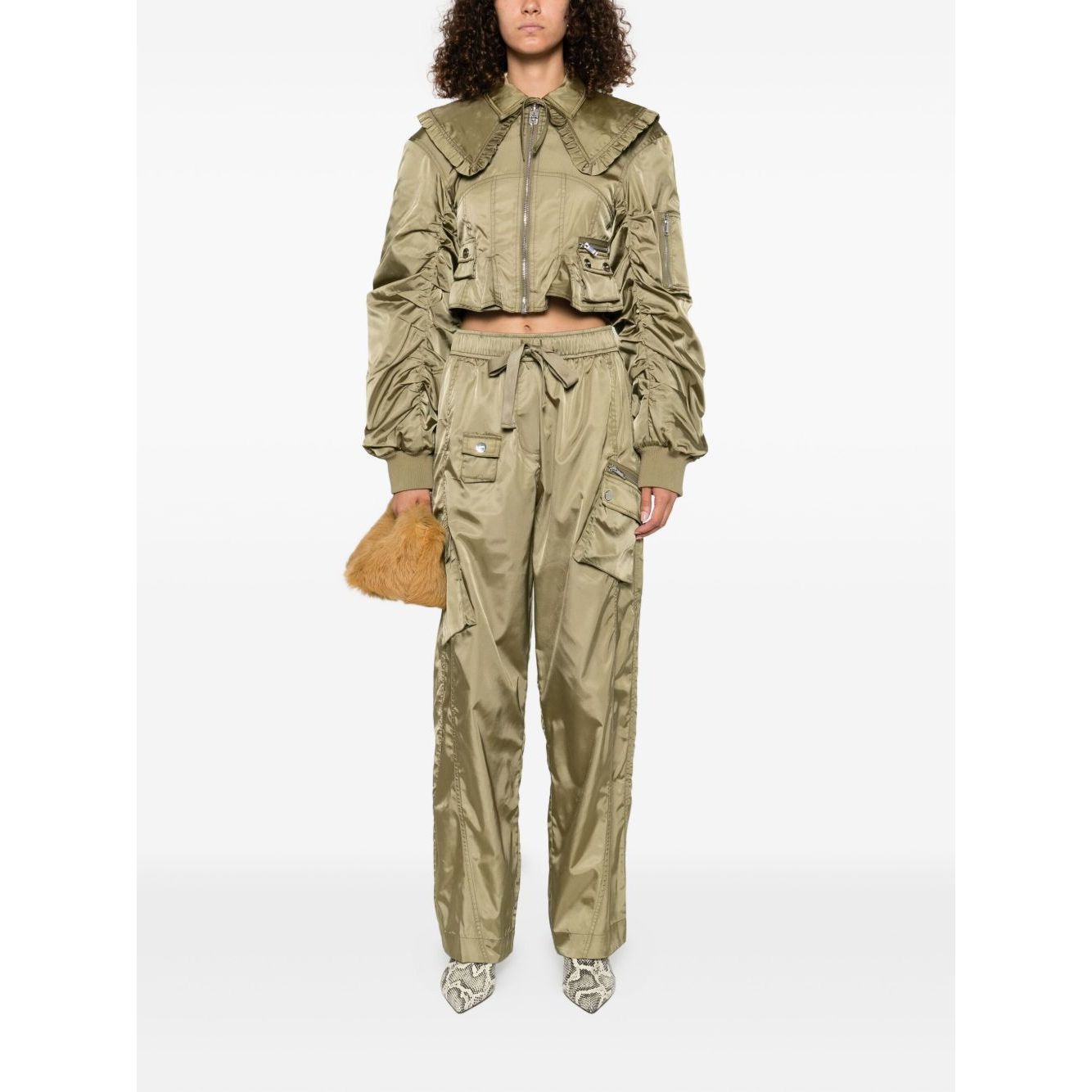 GANNI Trousers Green