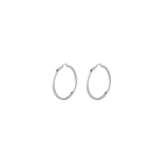 GUESS JEWELS JEWELRY Mod. JUBE04199JWRHT-U silver hoop earrings