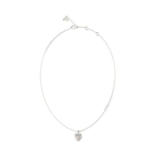 Silver necklace with heart pendant, GUESS JEWELS JEWELRY Mod. JUBN04030JWRHT-U.