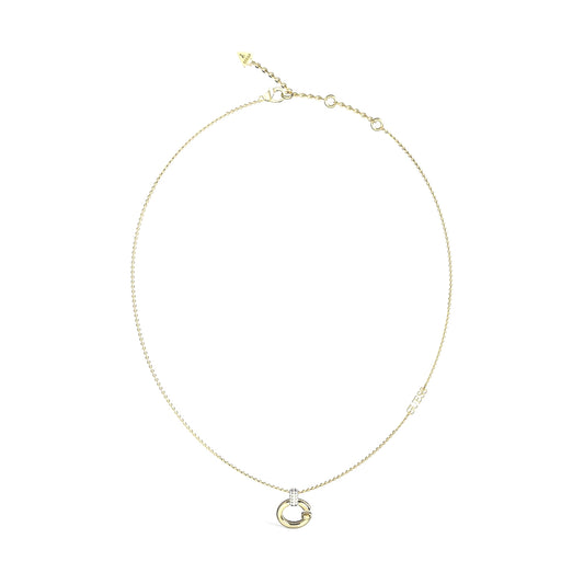 GUESS JEWELS JEWELRY Mod. JUBN04518JWYGT-U gold necklace with circular pendant, perfect for elegant style.