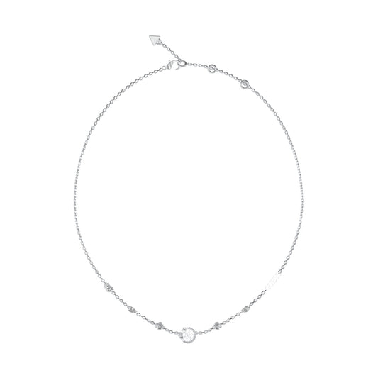 GUESS JEWELS JEWELRY Mod. JUBN05038JWRHT-U necklace with elegant silver chain and small pendants