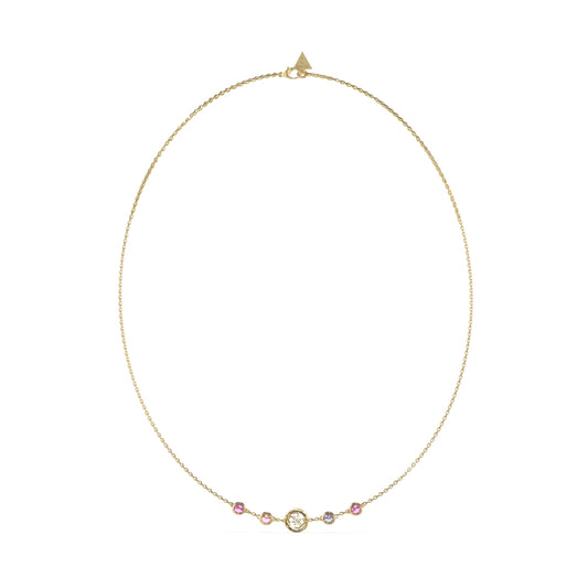 GUESS JEWELS JEWELRY Mod. JUBN05097JWYGFCT-U, elegant gold necklace with gemstone accents