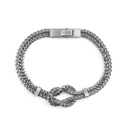 GUESS JEWELS JEWELRY Mod. JUMB05027JWSTS silver bracelet with knot design