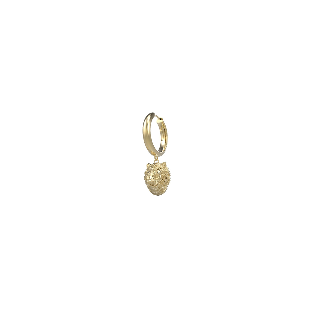 Gold earring from GUESS JEWELS JEWELRY Mod. JUME01304JWYGT-U with lion head charm