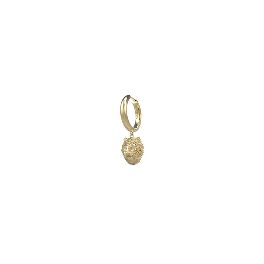 Gold earring from GUESS JEWELS JEWELRY Mod. JUME01304JWYGT-U with lion head charm