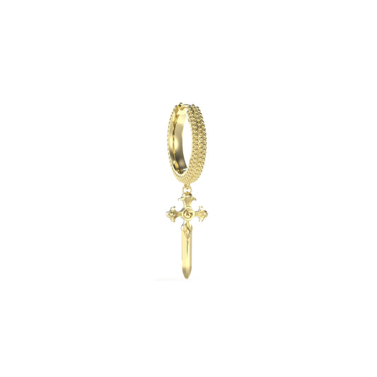 GUESS JEWELS JEWELRY Mod. JUME04025JWYGT-U gold earring with cross design