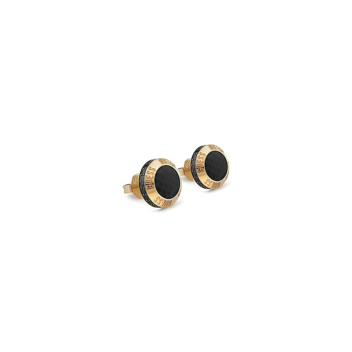 GUESS JEWELS JEWELRY Mod. JUME04040JWYGBKT-U gold and black earrings
