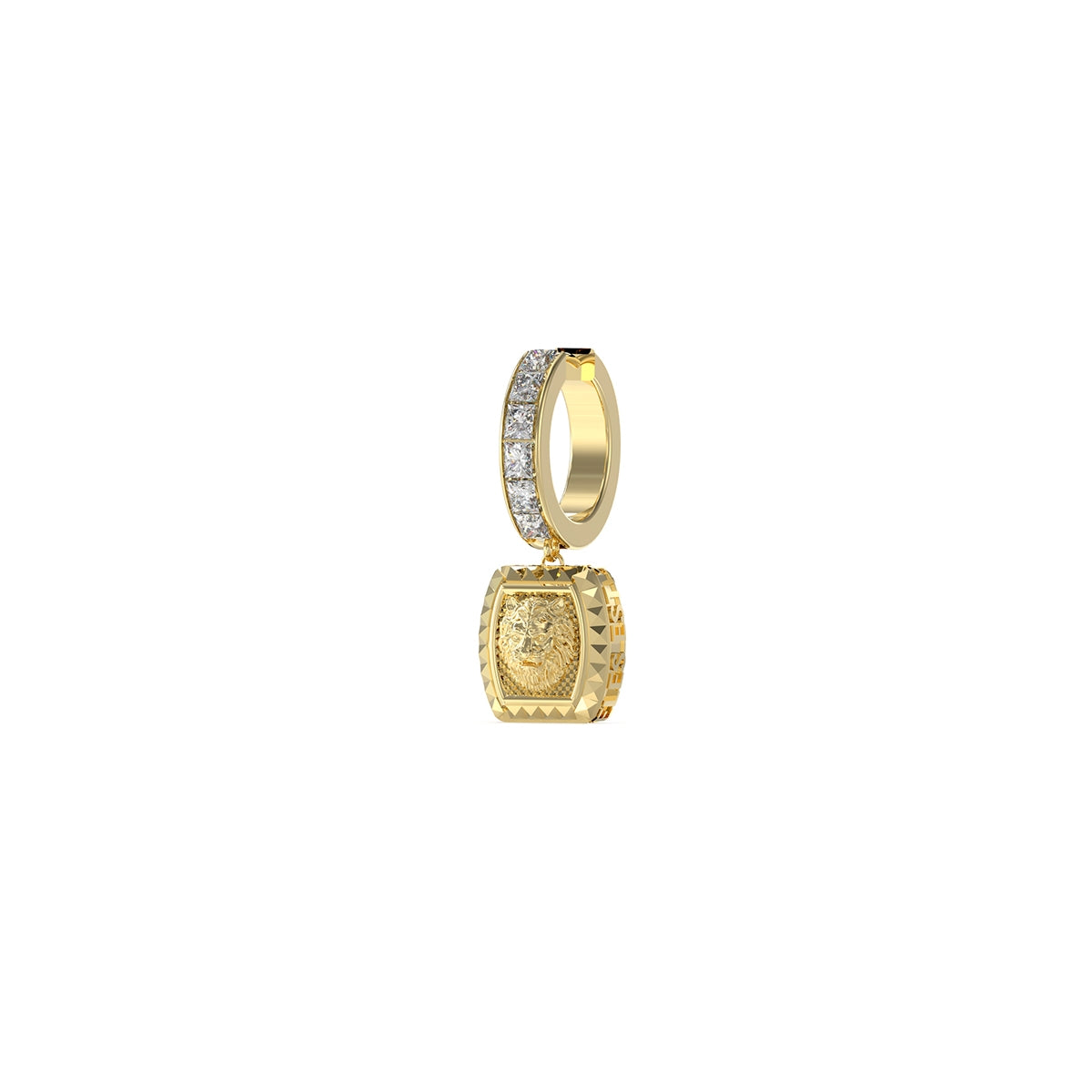 GUESS JEWELS JEWELRY Mod. JUME05006JWYGT-U gold earring with diamond accent