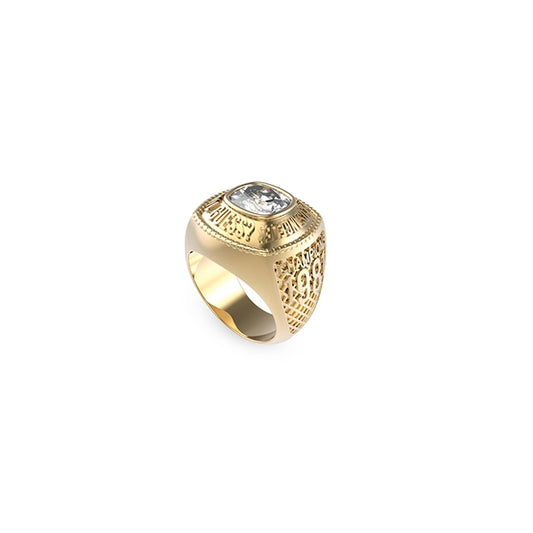 GUESS JEWELS JEWELRY Mod. JUMR01375JWYG66 gold ring with gemstone, intricate design