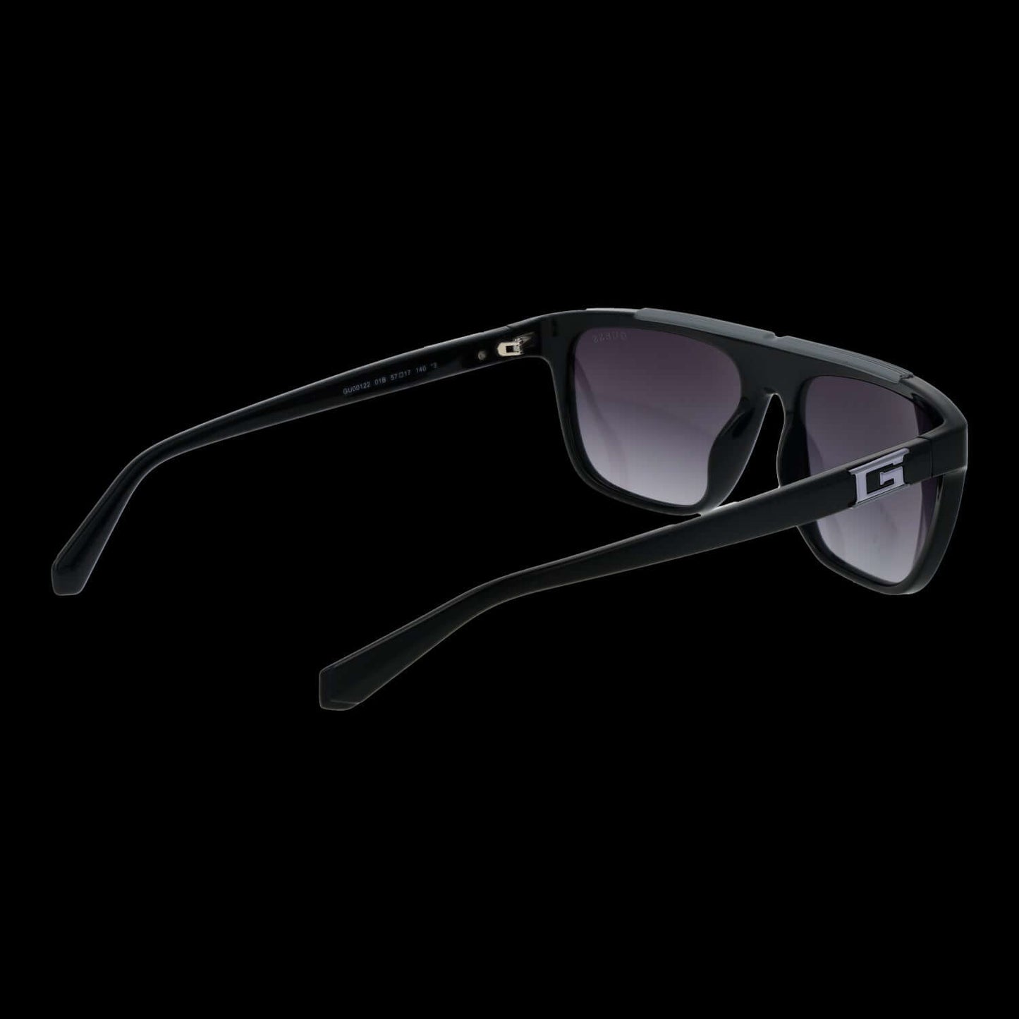 Alt Tag: GUESS MOD. GU00122 5701B black sunglasses for gents with sleek design and stylish frames.