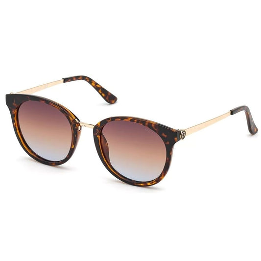 GUESS SUNGLASSES Mod. GU7688 HAVANA - Women's metal frame sunglasses in havana pattern with official packaging.