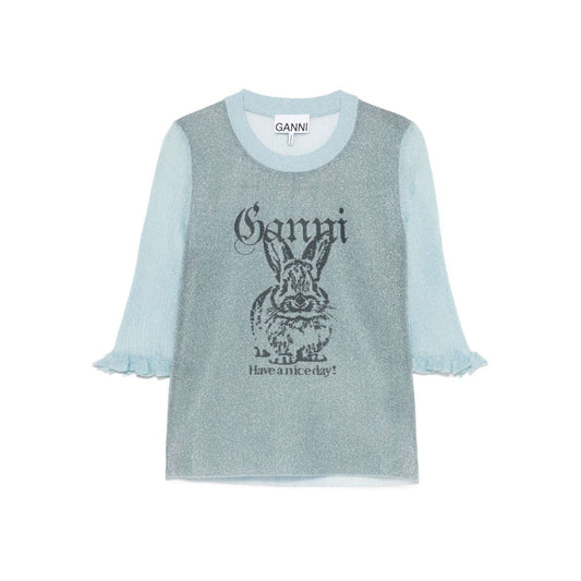 Ganni Bunny-detail top Topwear