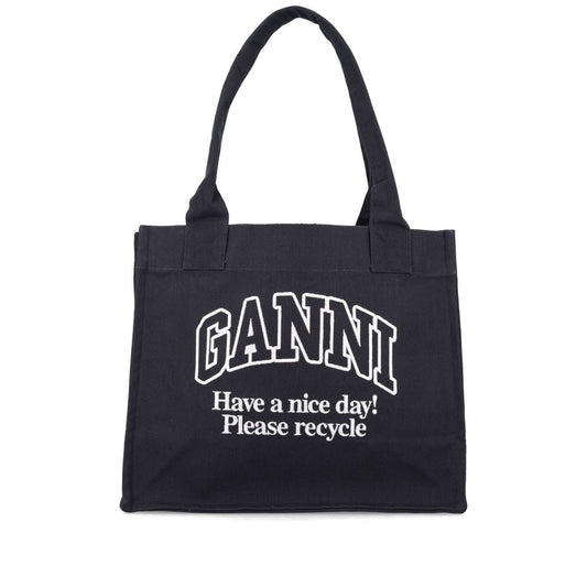 Ganni Organic cotton large tote bag Shopper