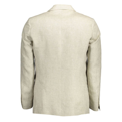 Gant Beige Linen Men Jacket