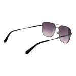 Gant Gray Men Sunglass with grey metal full-rim frame, green polarized lenses, 54mm width, 100% UVA & UVB protection, square style.