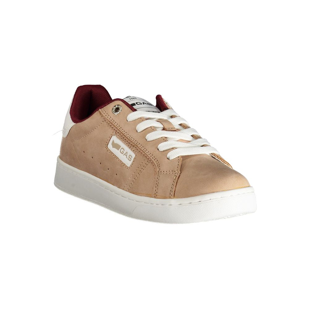 Gas Pink Polyester Women Sneaker with bold bordeaux details, featuring the iconic Gas logo for sporty and stylish looks.