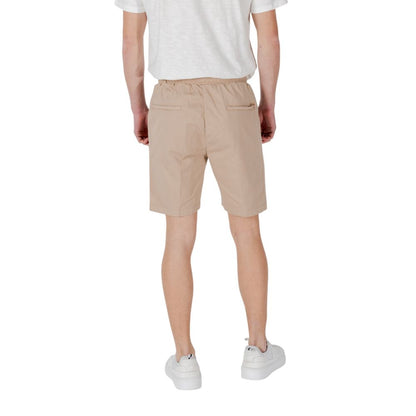 Gianni Lupo Beige Cotton Bermuda Shorts