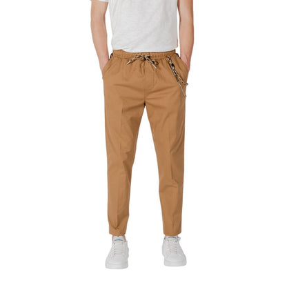 Gianni Lupo Brown Cotton Casual Pants