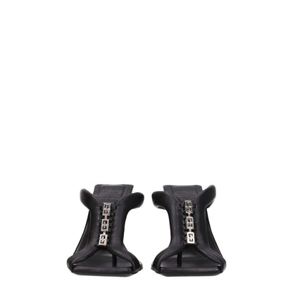 Givenchy Black Leather Stiletto Heel Sandals