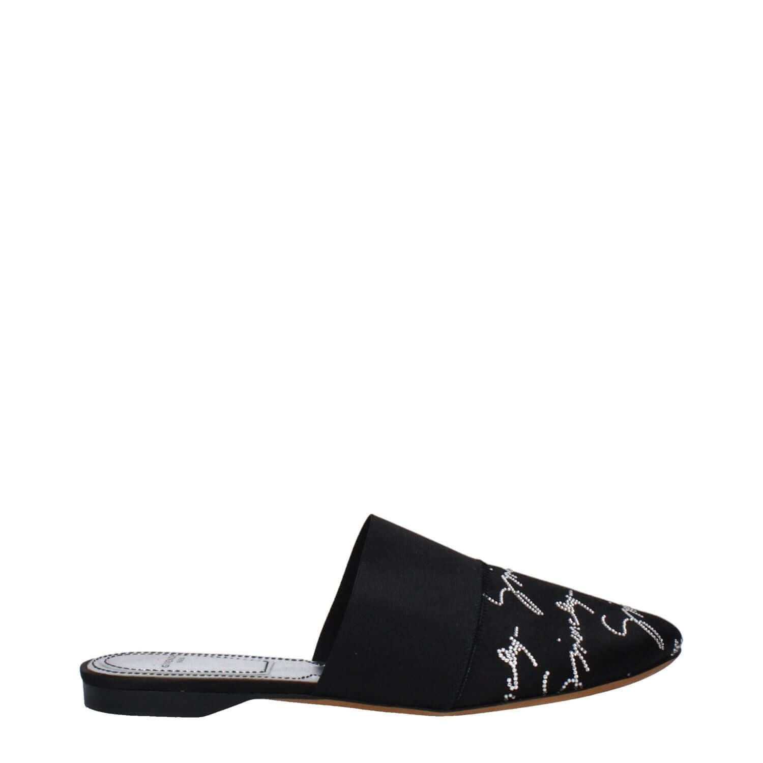 Givenchy Black Satin Slippers