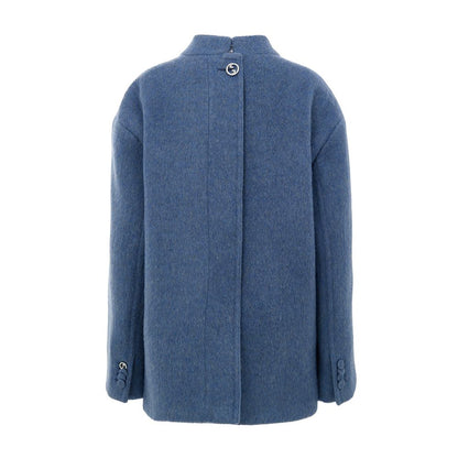 Gucci Light Blue Wool Coat