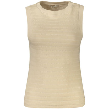 Guess Jeans Beige Cotton Women Tank Top