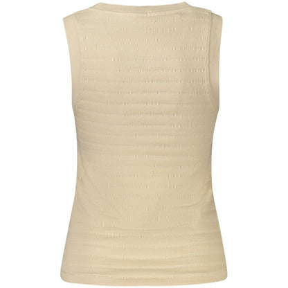 Guess Jeans Beige Cotton Women Tank Top