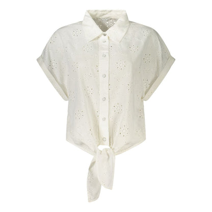Guess Jeans White Lyocell Shirt