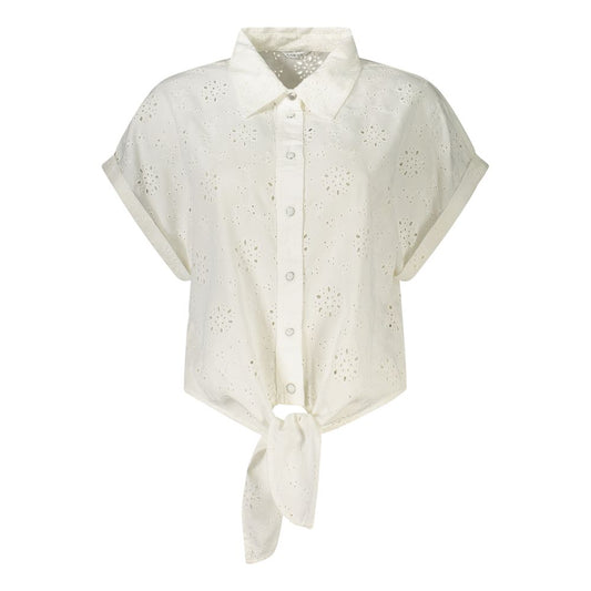 Guess Jeans White Lyocell Shirt