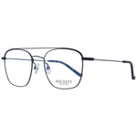 Hackett Black Men Glasses Frame with full-rim stainless steel aviator design and demo lenses, includes branded case.
