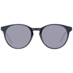 Hackett Black Men Sunglass with round grey lenses and black acetate full-rim frame, offering 100% UVA & UVB protection.