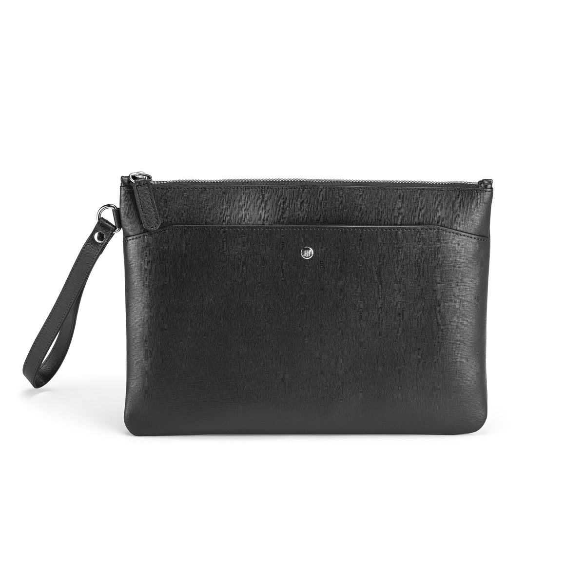 Front view with bag zipped and handles upright.