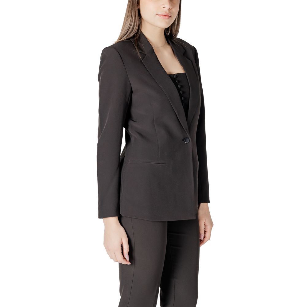 ICHI Black Polyester Blazer