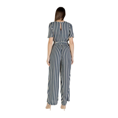 ICHI Blue Viscose Jumpsuit