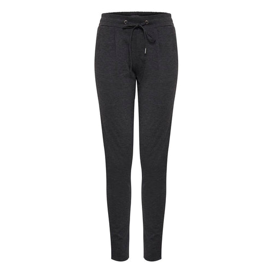 ICHI Gray Polyester Casual Pants