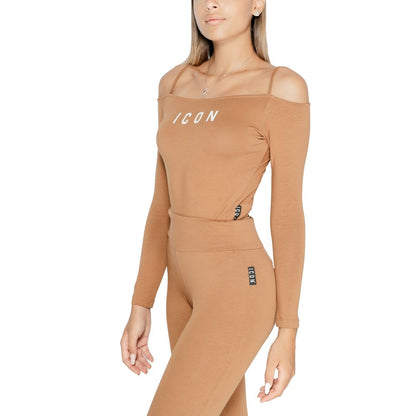 Icon Brown Cotton Bodysuit