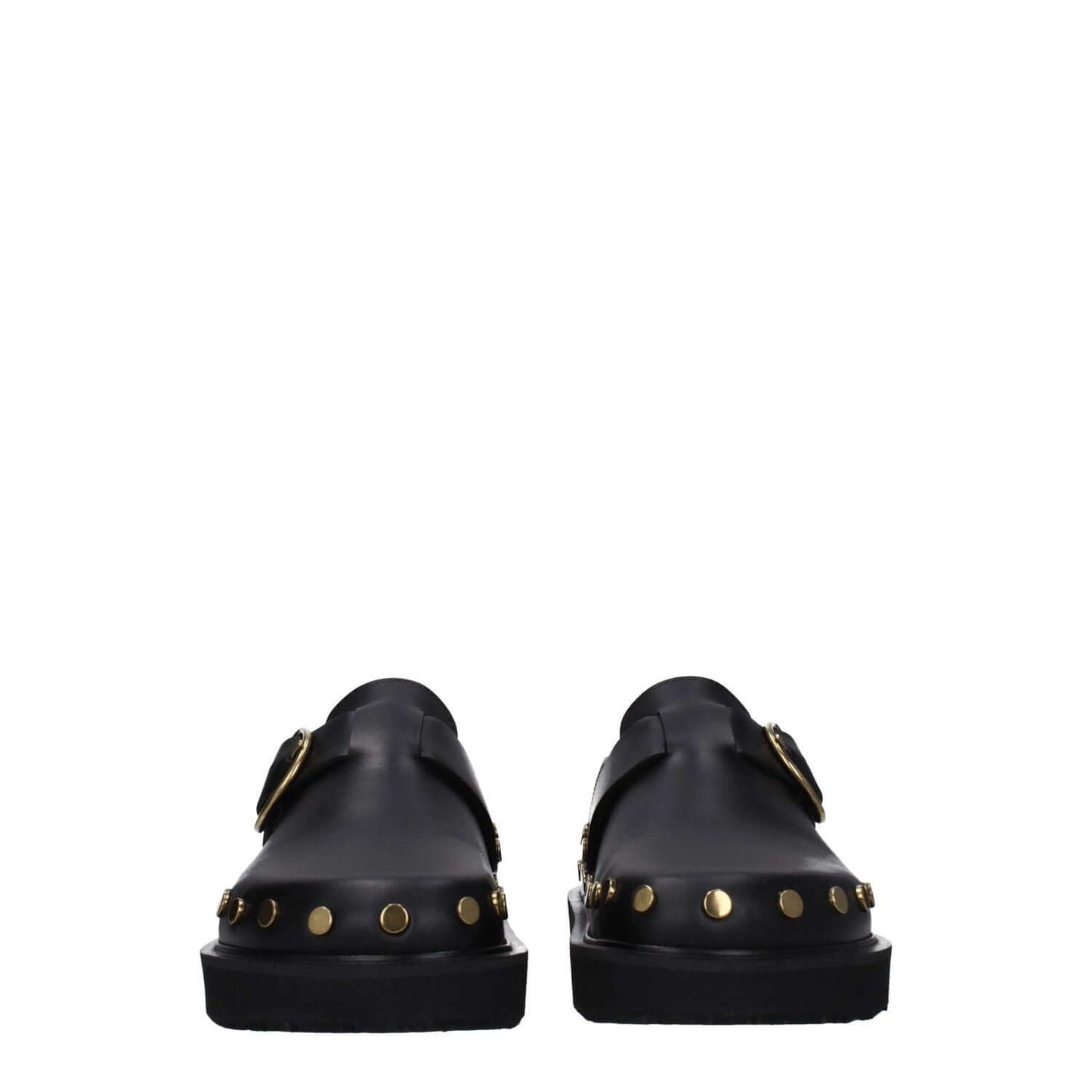 Isabel Marant Black Leather Slippers