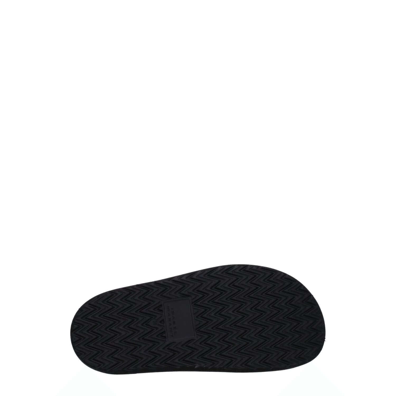 Isabel Marant Black Leather Slippers