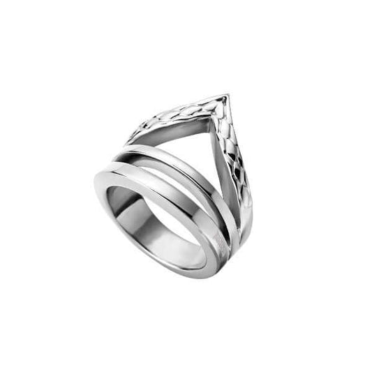 JUST CAVALLI JEWELS JEWELRY Mod. JCRG00110106 elegant silver ring with intricate design